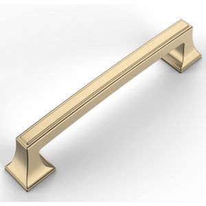 A 10 Pièces Poignee de Meuble Cuisine Laiton brossé 128mm Alliage de zinc Or Poignées Meubles avec Vis,pour Bureaux,Tiroirs,Armoires,Placard UK0018 - Neuf