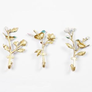 Lot De 3 Crochets Muraux En Métal En Forme D'Oiseau,Cintres Muraux Décoratifs Vintage Antiques,Crochets De Porte,Crochets Muraux,Parfaits Pour Accrocher Des Clés,Manteaux,Chapeaux,Serviettes - Neuf