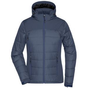 Veste Matelass&eacute;e Femme - Anorak Ski Neige - Jn1049 - Bleu Marine - Neuf