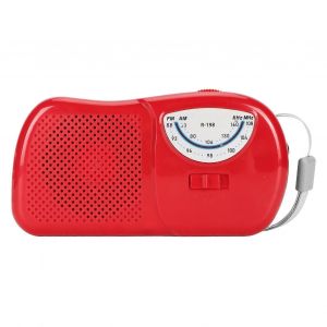 AM FM Radio Professionnel Haute Sensibilité Haut-parleur Intégré Son Clair Vintage Mini Radio De Poche Pour Voyage En Plein Air Maison Rouge - Neuf