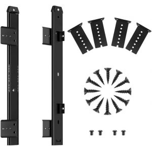 Heavy Duty 305/355/405/455 mm d'épaisseur Construction en acier Clavier Tiroir Coulisses Plateau Armoire Meubles Quincaillerie Rails (355 mm,Noir) - Neuf