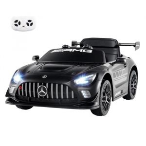 Mercedes-Amg Gt3 Voiture Électrique 12v Pour Enfants, Télécommande 2.4 G, Portes Hydrauliques, Led, Klaxon, Mp3, Usb, 3-8 Ans Noir - Neuf