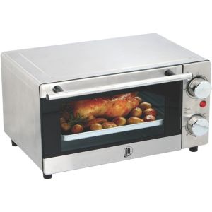 NouvelHorizonstore-Mini Four Electrique - 24 Volt Via l'Allume-Cigare - pour Les Camions, Les Camping-Cars ou Les Bateaux - 300 Watt - 9 Liter - INOX - Neuf