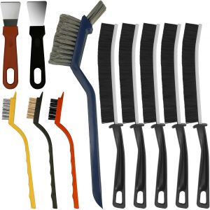 KALANKA-Lot de 11 brosses de nettoyage des crevasses avec poils rigides - Brosse de nettoyage des fentes et brosse &agrave; joints - Brosse de nettoyage des coins - Pour salle de bain, &eacute;vier de cuisine - Neuf