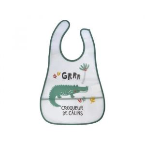 Bavoir Bebe Avec Recuperateur Crocodile - Neuf