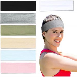 7 Pi&egrave;ces Bandeau Cheveux Femme Homme, Bandeau Cheveux Fille &Eacute;lastique Antid&eacute;rapant, Bandeaux Mode Pour Femmes, Bandeaux Noir Sport Pour Running, Tennis, Exercice, Yoga, Cyclisme - Neuf
