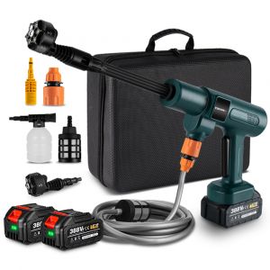 Nettoyeur haute pression Yofidra - Pistolet &agrave; eau portable sans fil haute pression 70 bars - D&eacute;bit 246 litres/heure - Nettoyeur de terrasse - Convient pour les voitures, les terrasses et les fen&ecirc;tres. - Neuf