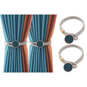 Embrasses De Rideaux (1 Paire) - Supports D&eacute;coratifs Style Macaron Pour La D&eacute;coration Des Fen&ecirc;tres De La Maison Et Du Bureau - Neuf