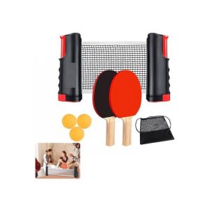 Ensemble De Tennis De Table Portable Avec Filet, Raquettes, Balles Et Sac De Transport Pour Jouer En Int&eacute;rieur Et En Ext&eacute;rieur - Neuf
