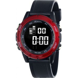 Eryi-- Montre À Quartz Numérique Ronde 3atm Pour Homme Avec Lumière U2013 Rdg.14d - Neuf