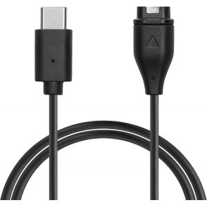 Ytseazn-Câble Usb Compatible Avec Garmin Swim 2 / Tactix7 / Enduro/Epix 2 / Epix Pro-Câble Rechange Type C Pour Chargement Smart Watch-Chargeur Fitness Tracker Montre Connectée-Noir - Neuf