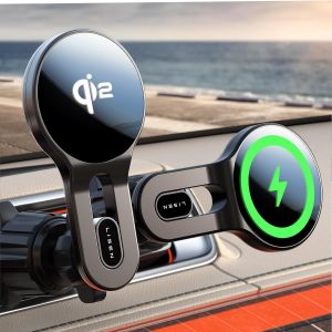 Magsafe Car Charger For Qi2 15w, [2025 Upgrade] Magsafe Car Charger, Wireless Magnetic Car Charger, Car Air Vent Phone Charger - Neuf