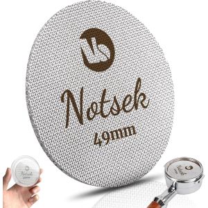 CMWS-Puck Screen Passoire &agrave; expresso 49 mm avec bo&icirc;te de rangement en acrylique, 1.7 mm d'&eacute;paisseur 150 &iquest;m, acier inoxydable 316 L, r&eacute;utilisable, porte-filtre &agrave; caf&eacute;, passoire de douche inf&eacute;rieure - Neuf