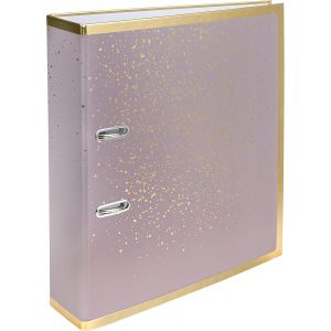 Lever Arch File A4 75 mm - Metallic Design - Satin Gold Sparkling - Neuf