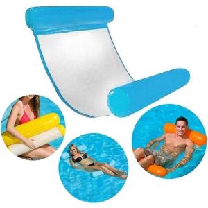 Hamac gonflable 4 en 1 pour piscine - Lit à eau confortable pour la détente et les bains de soleil, PVC durable, facile à ranger - Neuf