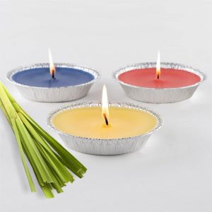 Lot de 3 br&ucirc;leurs &agrave; la citronnelle pour l'ext&eacute;rieur-Bougie Citonella de qualit&eacute; sup&eacute;rieure-Parfum citronnelle-Bougies d'ext&eacute;rieur pour f&ecirc;te dans le jardin-D&eacute;coration pour l'ext&eacute;rieur - Neuf