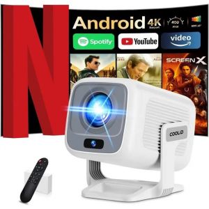 Vid&eacute;oprojecteur portable Full HD&iquest;App int&eacute;gr&eacute;e,Wifi6 BT5.4,1080P,autofocus,correction trap&egrave;ze auto,rotation 180&deg;,HDMI/TV Stick/USB - Neuf