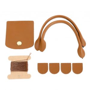 Sac &agrave; main en cuir sangle bricolage &agrave; la mode poign&eacute;e de sac &agrave; main avec rabat couverture fermeture &eacute;clair stoppeur pour sac &agrave; main fabrication fournitures claybank sup&eacute;rieur en cuir - Neuf