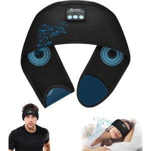 KALANKA-Bandeau Ecouteurs pour Dormir, Casque Anti Bruit Sommeil Masque de Nuit R&eacute;glable, Sommeil Bluetooth Bandeau pour Musique Sport Yoga Casque Audio sans Fil avec Haut-parleurs Ultra Fins - Neuf