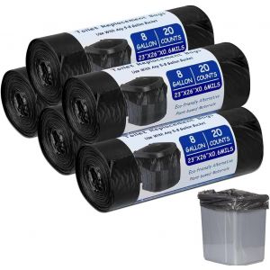 ERYI-Lot De 100 Sacs De Toilette, Noirs, 30 L, Biodégradables, Pour Toilettes De Camping, Accessoires De Toilette De Camping, Accessoires De Toilettes Mobiles, Randonnée, Voyages - Neuf