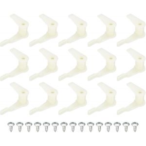 KAL-4.5Mm Lampe Ombre Clips Pour Plafond Lampes, 15 Paire Fixe Boucles Luminaire Accessoires Abs Plastique Beige - Neuf