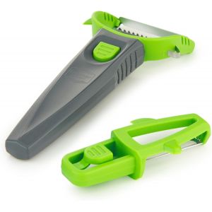 Letnerny-Multi Peeler (3-En-1) ¿ Coupe Julienne, Éplucheur De Pommes De Terre, Éplucheur En Y ¿ Éplucheur De Légumes Multifonction ¿ Pour Éplucher, Trancher, Garnir ¿ Couleur Vert - Neuf