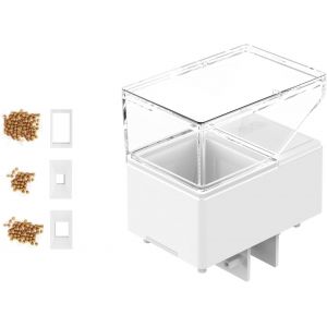 Meimie-Mangeoire Automatique Pour Poissons Pour Aquarium,Plusieursmodes D'alimentationminutés,Silencieux,Grande Capacité De 500ml,Avec Affichage Numérique,Résistant À L'humidité,Ne S'obstrue - Neuf