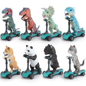 Dinosaure Velocity Dragon Tyrannosaurus animal rebond Finger scooter petit jouet mod&egrave;le Set de 4 - Neuf