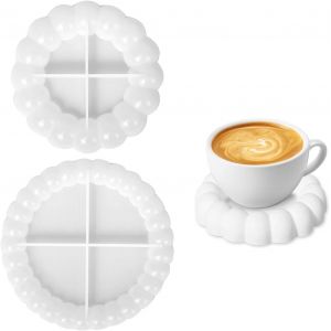 Moule Resine Epoxy, Moule Resine Epoxy Plateau Avec 3 Outils, Silicone Moulage Plateau, Moule &Agrave; Plateau En Silicone Ovale, Moules Dessous De Verre Moule Resine Pour Diy, Plateau, Maison (A) - Neuf