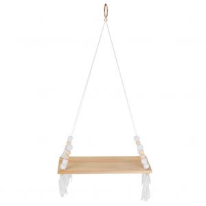 Hjlian Etagere Murale Vintage En Bois, Presentoir, Organisateur, Decoration D'interieur, Taille L, Blanc, 45 X 13,8 X 0,9 Cm - Neuf