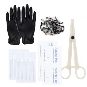 Kit De 17 Aiguilles Professionnelles Pour Piercing Corporel, Nez, Nombril, Tetons - Neuf