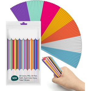 MEVRONISSHOP-Lot de 5 recharges pour stylo 3D Doodler Start 3D &agrave; basse temp&eacute;rature d'impression PCL Filament 3Doodler Start - Chaque couleur 15,2 cm x 5 pi&egrave;ces au total - Convient uniquement pour 3D - Neuf