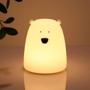 Veilleuse Pour Enfants, Jolie Lampe De Nuit Aliment&eacute;e Par Piles Pour Chambre D'enfant, Cadeau D'anniversaire Pour Filles Et Gar&ccedil;ons (Petit Ours) - Neuf