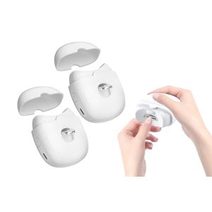 Lot De 2 Coupe-Ongles &Eacute;lectriques Avec Lumi&egrave;re Et Bo&icirc;te De Rangement, Tondeuse &Agrave; Ongles Automatique Rechargeable Par Usb - Neuf