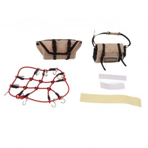 Accessoires de decoration de simulation RC, filet de toit pour bagages, sac a bagages pour Traxxas 1/18 TRX4M, rouge - Neuf