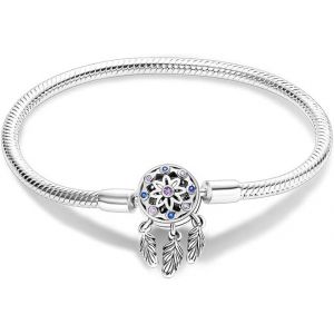 Trahoo-Bracelet Pour Femme En Argent Sterling 925 Avec Fermoir En Forme De C?ur Bracelet À Maillons Serpents Saint Valentin, Fête Des Mères, Anniversaire, Noël, Cadeau Pour Femme, Petite Amie Cmb051 - Neuf