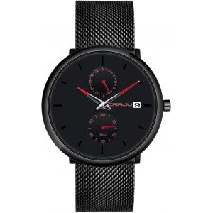Montre &Agrave; Quartz Pour Homme,Montre Bracelet D'affaires,Avec Calendrier,Montre D&eacute;contract&eacute;e &Eacute;tudiante,Montre D'alliage,Miroir En Verre Min&eacute;ral,Bracelet En Acier Inoxydable - Neuf