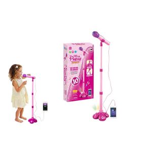 Machine de karaok&eacute; pour enfants avec microphone et support r&eacute;glable pour jouer de la musique - Neuf