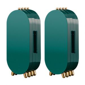 Lot De 2 Organisateurs De Bijoux Pliables Avec Miroir Pour Boucles D'oreilles Et Colliers, Bo&icirc;te De Rangement Anti-Poussi&egrave;re - Neuf