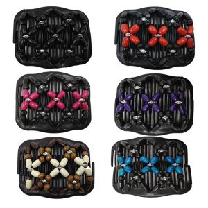 Ensemble De 6 Perle Magique Décoratifs Brosses À Cheveux Elastique Cheveux Clips Femmes Pince À Cheveux Brosse À Cheveux - Neuf
