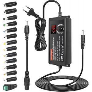 Bloc D'Alimentation Universel 3 V-24 V 3 A 72 W - Bloc D'Alimentation Réglable 100-240 V Ca Vers Cc - Avec Affichage Numérique Et 14 Conseils Pour L'Électronique Domestique - Moteur Cc - 3 A[Z2407] - Neuf