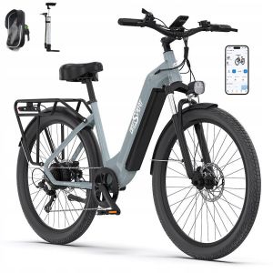 V&eacute;lo &Eacute;lectrique Onesport Ot05 Pro, Moteur 250 W, Batterie 22,5 Ah, Pneu 700c*50c, Capteur De Couple, Frein Hydraulique, Gris - Neuf