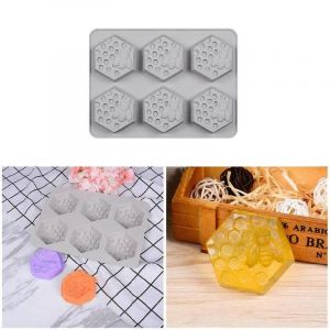 Moule En Silicone 6 Trous Honey Bee Design Savon Argile Moule &Agrave; Cire Pour L'artisanat De Bricolage Fait &Agrave; La Main - Neuf