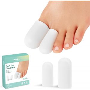 Kalanka-Gel Toe Cap And Protector - Silicone Toe Covers - Coussinets D'orteil Pour Soulager La Douleur, Les Ongles Manquants Ou Incarn&eacute;s, Les Cors, Les Ampoules(4 Large + 8 Medium, White) - Neuf