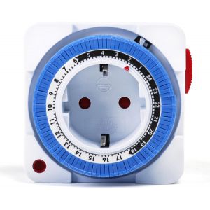 Programmateur Prise Electrique, Minuteur Prise Electrique Prise de Minuterie 24 Heures 96 Segments de Commutation Interrupteur de Minuterie Programmable avec Voyant Lumineux 16A AC 230V - Neuf