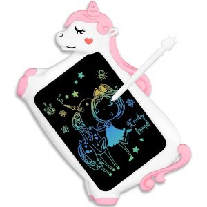 MDY-Licorne Jouet Enfant Cadeau Fille - Tablette Enfants Dessin 10 Pouces Ardoise Magique Jouet Enfant 2 3 4 5 6 + Ans Idee Cadeau Noel Jouets Cadeaux Secret Santa Jeux Educatif Tablette Graphique Ta - Neuf