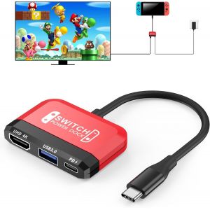 Switch TV Dock for Nintendo Switch/OLED,3-in-1 Switch Portable Dock mit 4K HDMI,USB 3.0 Port,Type C 100W Pd,Nintendo Switch Mini Travel Dock for Switch.[K5] - Neuf