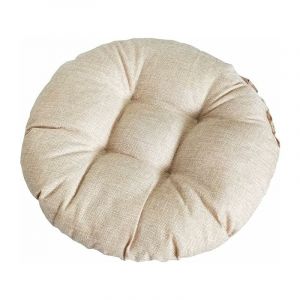 Coussin d'assise rond en lin, coussin de sol tatami en coton et lin, coussin de chaise &eacute;pais et moelleux pour chaise de bureau, coussin de chaise &eacute;pais et confortable pour cuisine, chambre, canap&eacute;, - Neuf