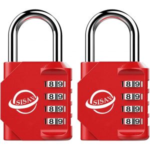 Cadenas &agrave; Combinaison 4 Chiffres Pour Usage Ext&eacute;rieur,Pour Casier de Gymnase Scolaire,Casier de Sport,Portail de Cl&ocirc;ture,Portail,Loquets et Bo&icirc;te &agrave; Outils,Argent&eacute; - Neuf