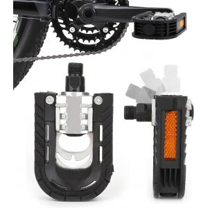 Subzonal-P&eacute;dales De V&eacute;lo Pliables En Alliage D'aluminium, P&eacute;dales De Vtt Antid&eacute;rapantes En Aluminium Avec R&eacute;flecteurs, Facile &Agrave; Plier En M&eacute;tro, Pour V&eacute;lo Electrique, Vtt, V&eacute;lo De Route - Neuf